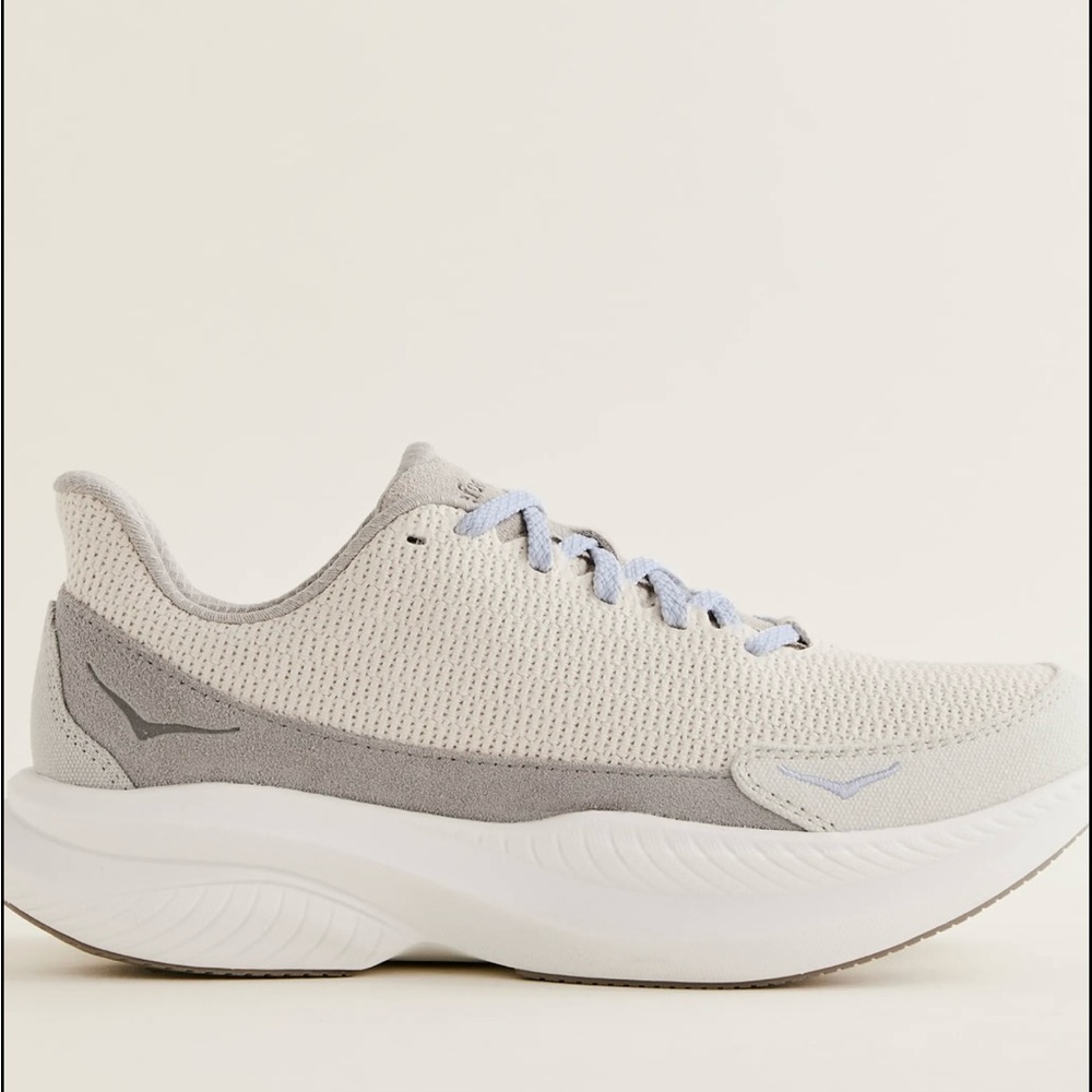 HOKA x Reformation Mach 6 LS Crochet, Flint Grey Rainy Day 7.5, pristine